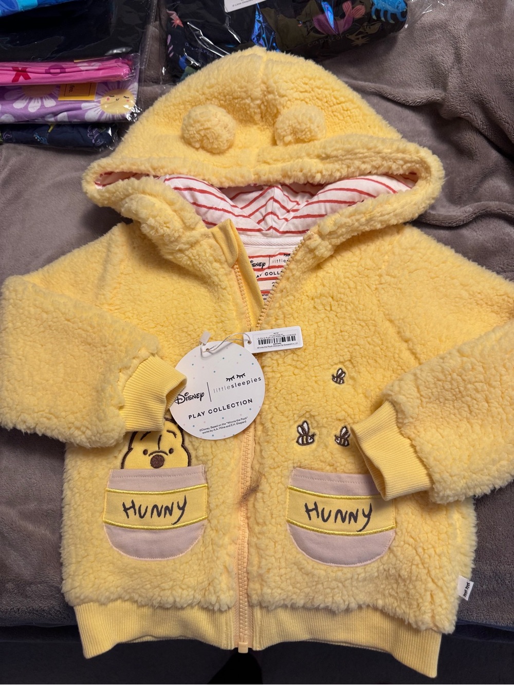 Little Sleepies Winnie the Pooh Sherpa Hooded Sweatshirt - 2T
